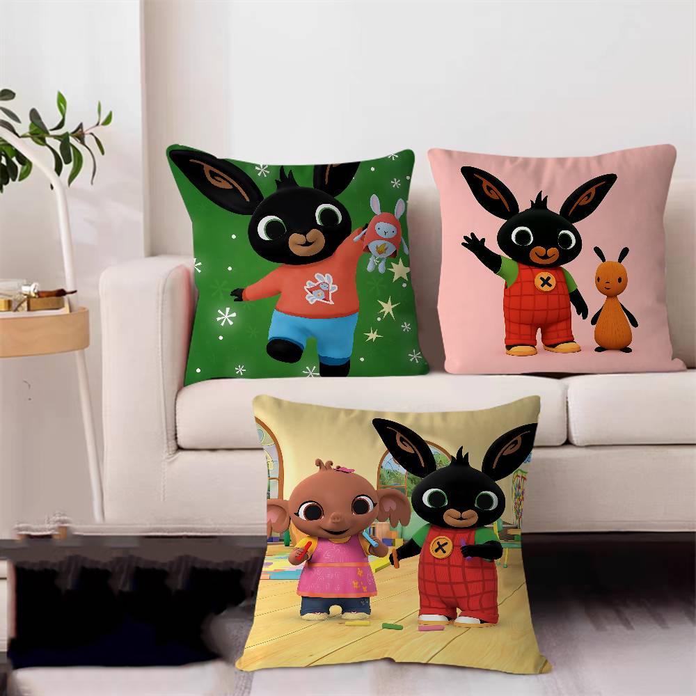 B-Bing Fumetto Coniglietti Design Foglie d'Acero Federa Cuscino Decorazione Felice Raccolta Autunnale Decorazione Festiva Federa