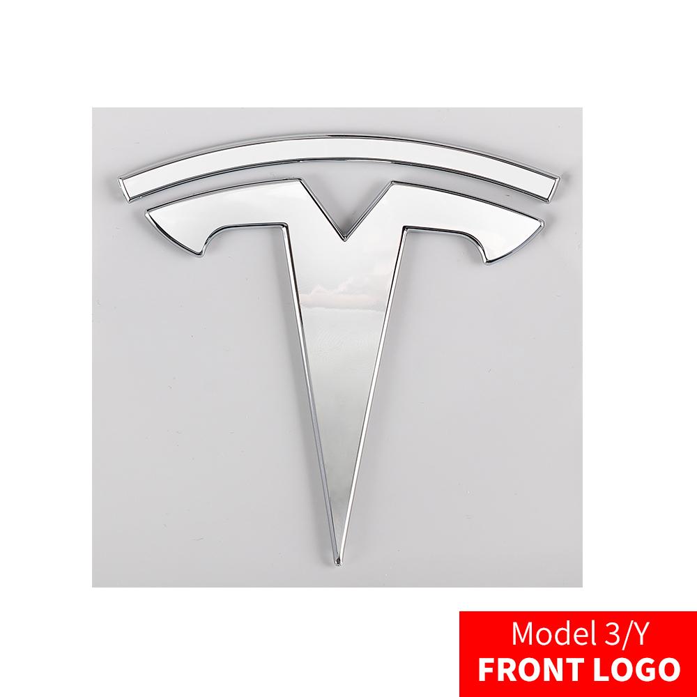 

3D Styling Car Front Hood Emblem Rear Trunk Badge Sticker For Tesla Model 3 Model S Model X Model Y 2021 2022 Roadster Invader