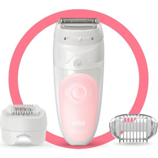 

Braun Silk-épil 5 5620 SensoSmart Аккумуляторный эпилятор для сухой и влажной уборки 3-в-1 с 5 насадками