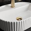 Countertop Washbasin 45 - Marcela Rea - White Ceramic - Grooved Glam