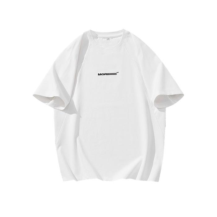 

Новая летняя модная футболка с рукавами реглан, мужская свободная футболка с круглым вырезом и персонализированным принтом 4XL белый