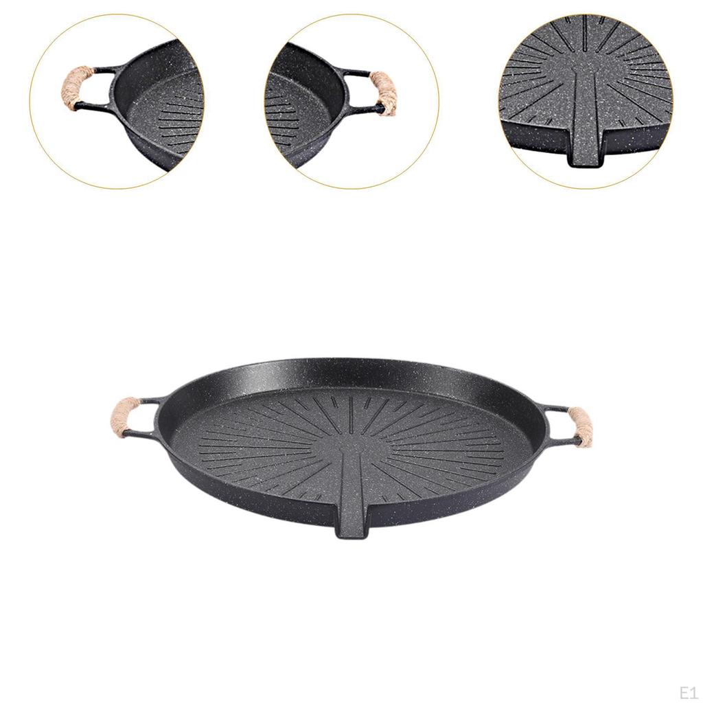 Nonstick Baking Tray Round BBQ Griddle Cookware,Premium,Portable,Frying Pans Grilling Pan for