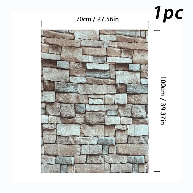 70X100cm 3D kendinden yapışkanlı antika duvar kağıdı oturma odası duvar dekorasyonu duvar çıkartmaları