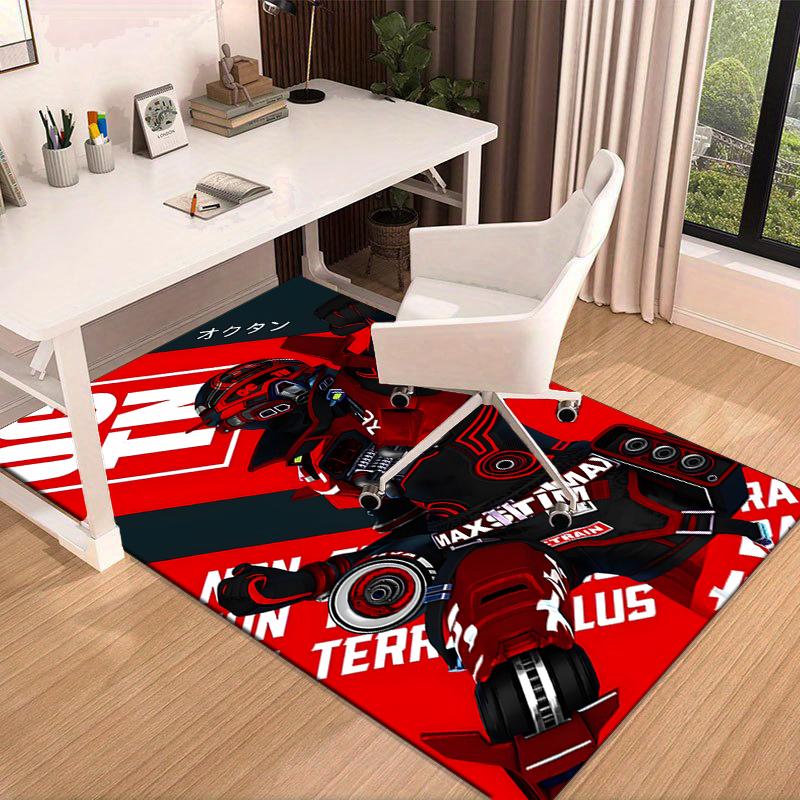 1PC Red Black Apex Rug Game Carpet, Floor Mat for Bedroom Living Room Entryway Rug, Home Decor Idea Gift for Christmas birthday