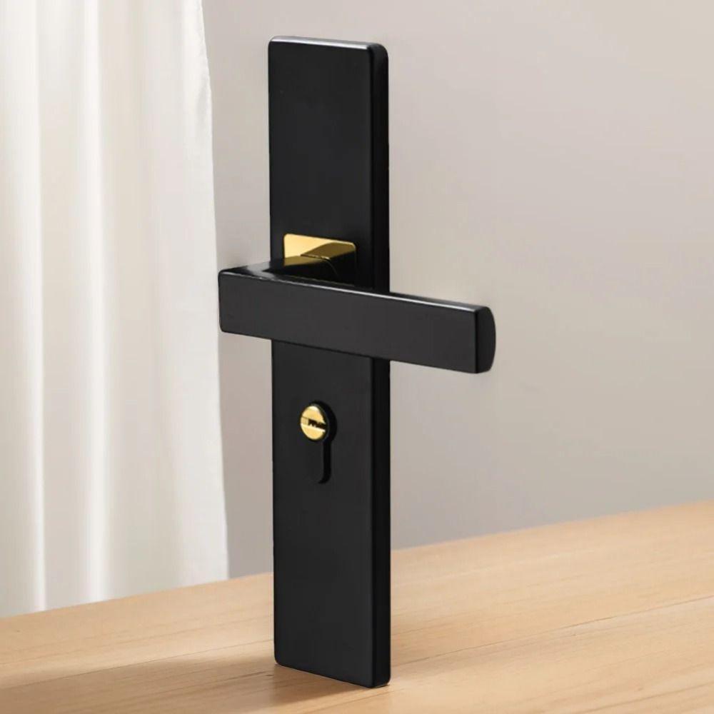Square Interior Door Handle Lockset Universal Door Knob  Household Hardware