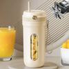 USB Rechargeable Electric Juicer Cup with Detachable Straw Ice Crusher Smoothie Maker Cup  Travel