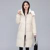 Anti-season new down jacket women's large size winter medium and long brand thickened warm white duck down jacket