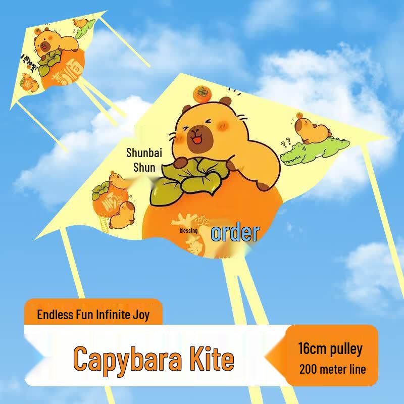 Capybara Kite with String and Reel