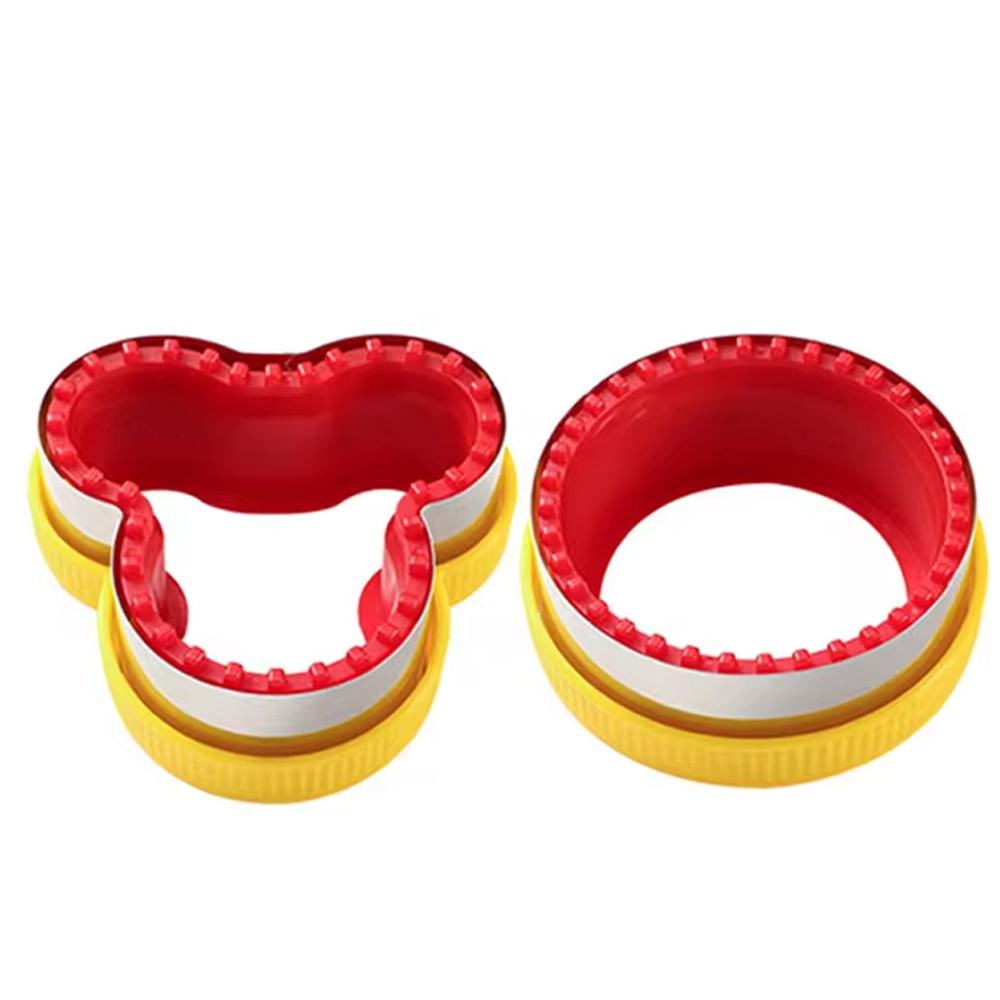 1PCS Geometric Sandwich Cutter and Sealer Set Food-Grade PP Sandwich Cutting Sealing Mould for Children