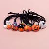 Halloween Pumpkin Ghost Hair Ties for Kids – Cartoon Rubber Bands for Girls' Hair Accessories and Bracelets