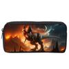Dinosaur Print Single Layered Pencil Case for Boy/Girls Best Gifts 2D Flat Cartoon School Supplies Pencil Pouch for Children