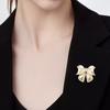 Xiaoxiang Air Quality Bow Brooch, Unique and Exquisite Pearl Brooch Pin, Niche Anti-exposure Clasp