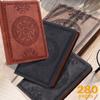 280 Page Thick Notebook - A6 Vintage PU Leather Journal for Writing, Lined Retro Notepad, Office & College Student Diary