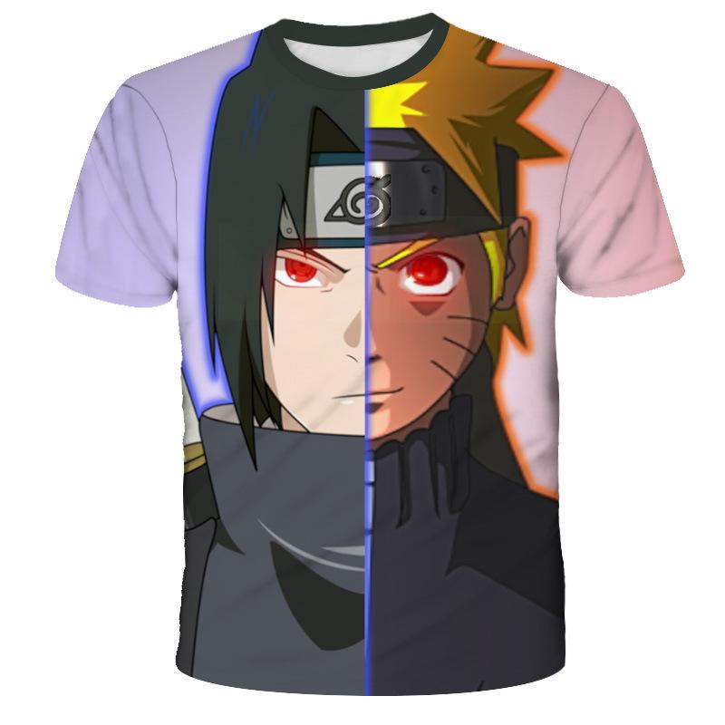 Anime Naruto Summer Men's T-shirt 3D Digital New Casual T-shirt