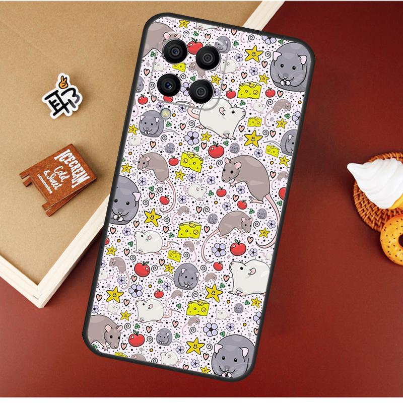 Cute Cartoon Animal Rat Case For Samsung Galaxy M55 M35 M15 M56 M36 M16 M06 M31 M13 M33 M53 M12 M32 M52 M14 M34 M54