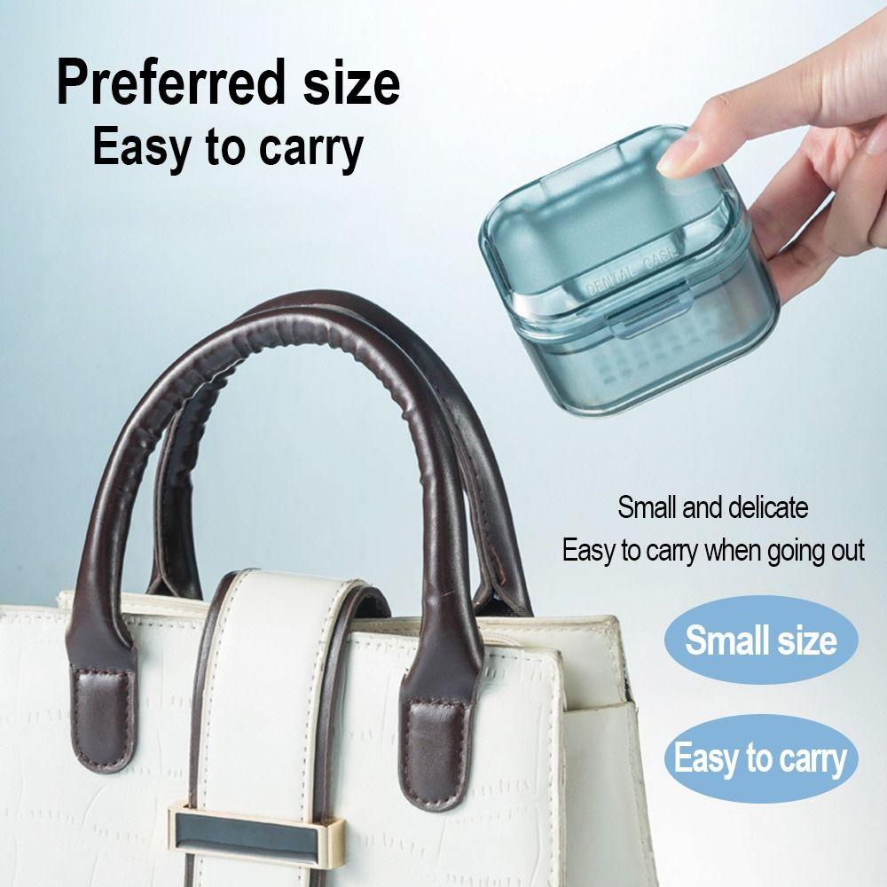 Soak Orthodontic Retainer Denture Case Tooth Socket Box Braces Storage Box Mouth Guard Container