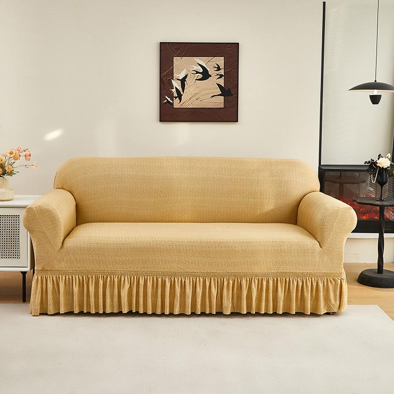Sofa Slipcover Couch Cover With Skirt Durable Washable High Elastic Stretchable Easy Fit Universal Furniture Protector