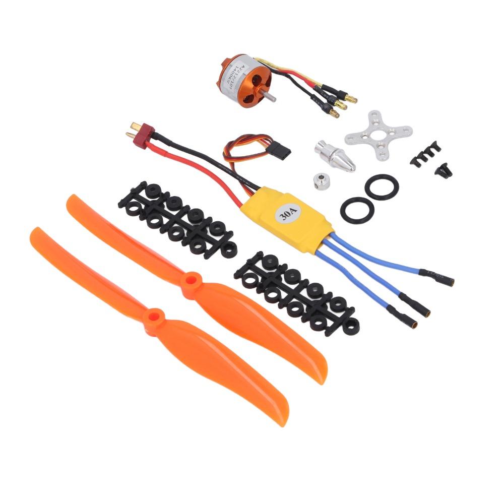 1400KV Brushless Motor 5V 2A BEC Propeller Set Durable RC Motor Kit For RC Airplane