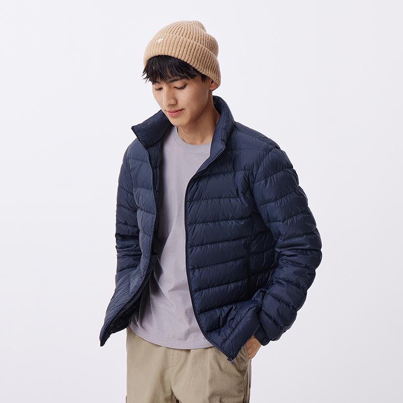 Down Jacket Men Three-Proof Lightweight Short Jacket Winter Warm Solid Color Versatile Collar Top