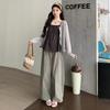 Trendiges Koreanisches Frühling/Sommer Outfit 2026: Leichter Cardigan, altersloses Top & Weitbeinige Hose