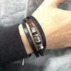 Fashion Multilayer Bracelets Bangles For Men Stainless Steel Clasp Bracelet Punk Skull Bracelet Fashion Bangles Jewelry