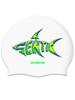 SENTI [Sc-2638] Shark Crew Wh Silicone Swim Cap