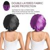 Satin Hat for Sleeping with Invisible Adjustable Buckle Double Layer Ding Soft Comfortable Hair Care Shower Bonnet De Douche
