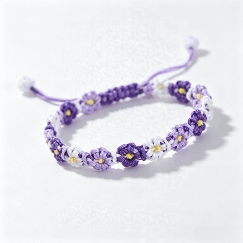 Small Chrysanthemum Woven Bracelet Braided Rope Knot Bracelets For Lovers