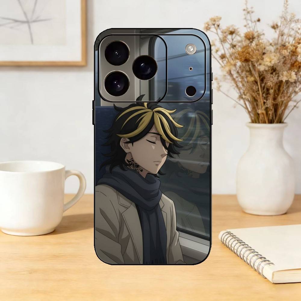 K-Kazutora H-Hanemiya Tiger Phone Case For iPhone 17,16,15,14,13,12,11 Plus,Pro Max,SE4Soft Silicone Black Cover