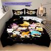 3pcs Hello Kitty and Friends Halloween Printed Bedding Set, Soft and Comfortable Quilt Cover for Bedroom, Guest Room (Not Included).W036