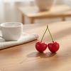 Faux Cherry with Green Vivid Foam Decoration True for Tabletop Arrangements, Photo Studios,