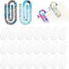 9pcs Big Size Heat Transfer Bookmark Acrylic DIY Pattern Paper Clip  Gift