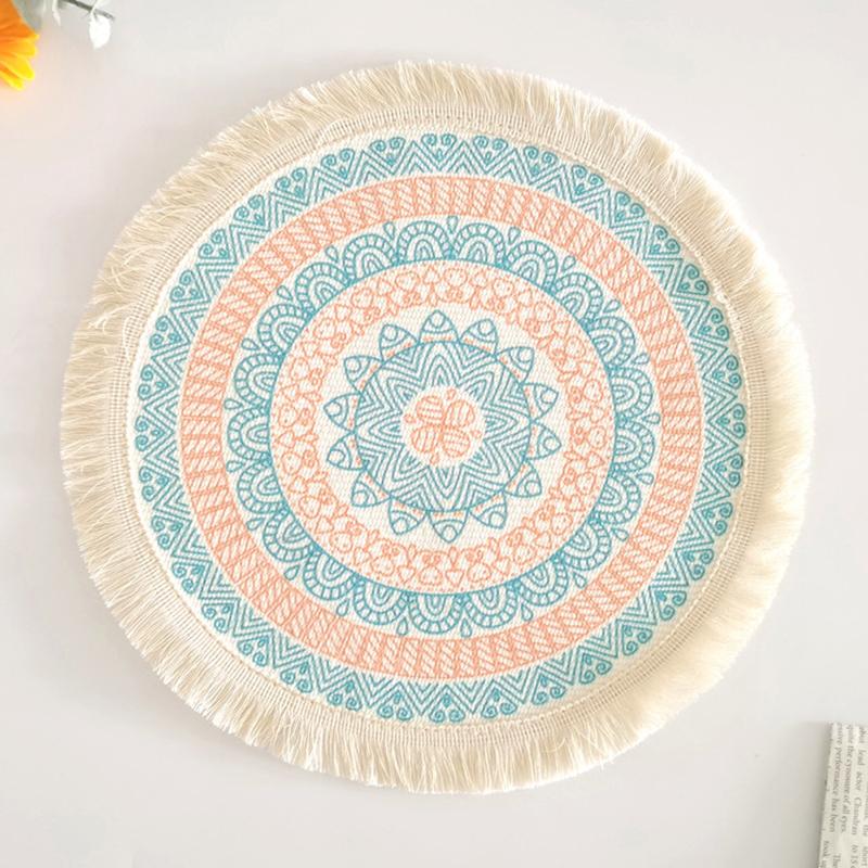 

Простые ручные джутовые подставки для столовых приборов в стиле Ins, декоративные подставки из хлопка и льна в стиле ретро