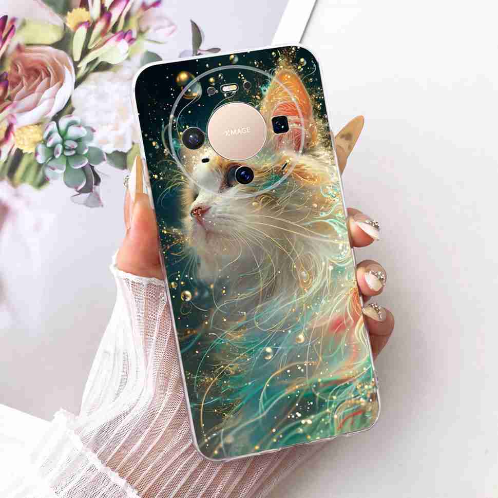 For Huawei Mate 80 5G 2025 Case VYG-AL00 Soft Silicone Sweet Heart Painted Cover Case For Huawei Mate80 Mate 80 TPU Fundas