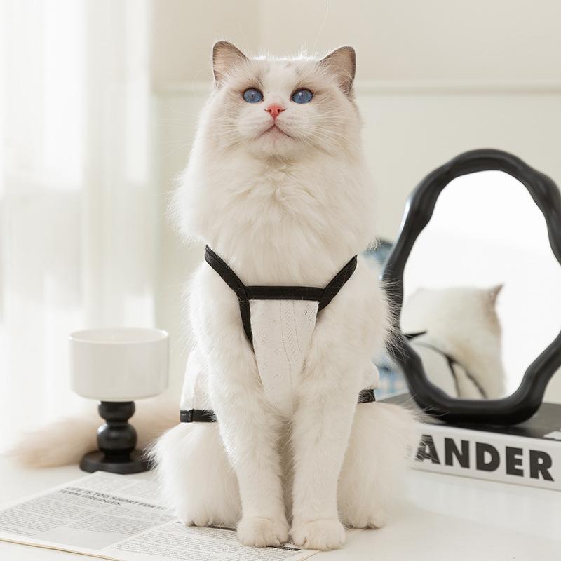 Classic simple spring and summer breathable cat vest into cat kitten anti-hair loss sling teddy dog pet clothes