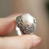 Chinese Trend Filigree Inlaid Ring: Retro Floral Artistic Style with Luxury Feel, Open Design for Index Finger