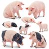 TOYMANY Figurka Zwierzęcia Gospodarskiego Świnia Rodzic i Dziecko Realistyczne Zwierzę Popularne Zwierzę Urodziny Nowe Wiek 6+ Zestaw 8 Sztuk, Modele, Figurki, Modele, Zabawki,