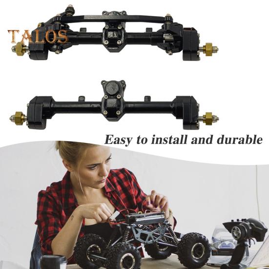 

1/2 шт. Пульт дистанційного керування Автомобільний портальний міст Важкі металеві радіокеровані гусеничні вантажівки Передня задня вісь Запасні частини Аксесуари для транспортних засобів з дистанційним керуванням Back чорний