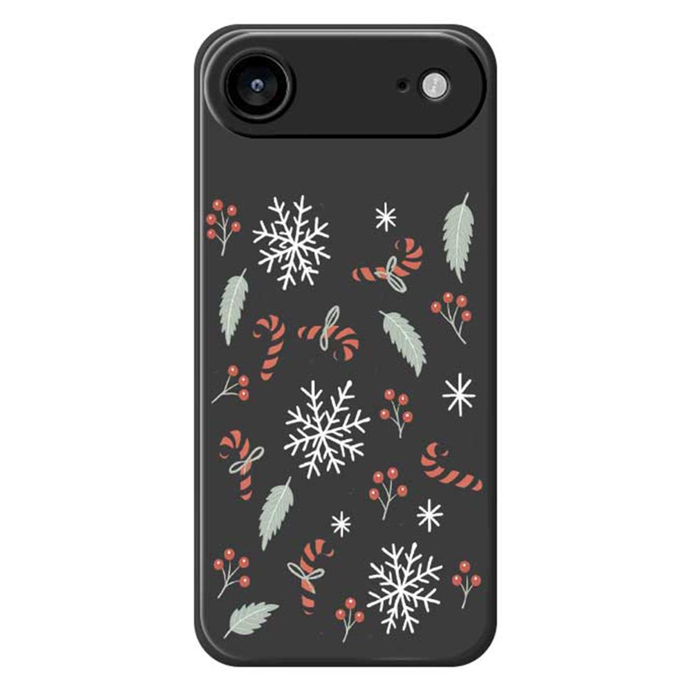 For iPhone 17 Air Case Leaves and Canes Pattern Printing Straight Edge TPU Phone Back Cover