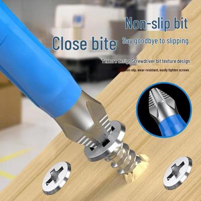 Premium Magnetic Anti-Slip Electric Screwdriver Set with Super Hard Bits & Powerful Magnetic Ring