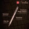 Cello Signature Terra Ball Pen Blue Ink 0.7 mm Fine Tip Metal Pen for Office, Home & Gifts