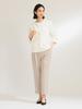Beams Long Sleeve Tweed Knit Free 64150486887 Demi-Luxe Women's V-Neck Cardigan, OFF_WHITE, Size,