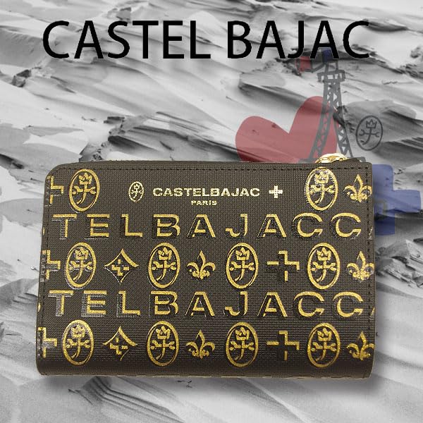 CASTELBAJAC L-Shaped Zipper Wallet, Medium Size, Cite Series, Black, 089652