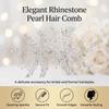 Women Rhinestone Pearl Hair Comb Elegant Alloy Bridal Accessory for Wedding and Formal Events