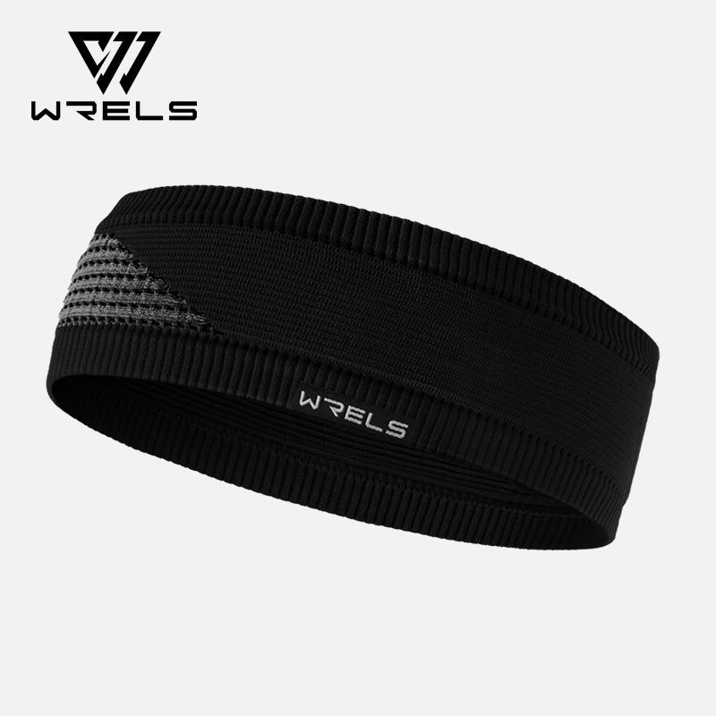 WRELS Sports Headband Breathable Elastic Fitness Sweatband Anti Slip Yoga Headband Outdoor Running Tennis Basketball Headband чёрный