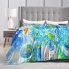 Frutiger Aero Blanket  Travel Flannel Throw Blanket For Couch Chair Warm Soft Design Quality Bedspread Birthday Present