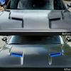 2X Blue Hood Scoop Air Vent Cover Trim For Dodge Challenger SXT 2015- ABS