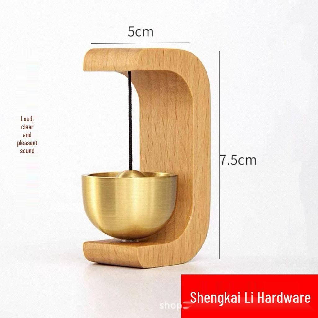 Dopamine Magnetic Wind Chime: Suction Cup Doorbell with Wooden Chinese Style for Shop Entrance Reminder