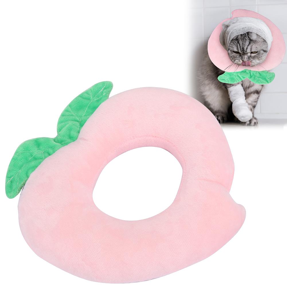 Polyester Sponge Peach Pet Anti Bite Collar Neck Recovery Wound Elizabeth Ring for Cats