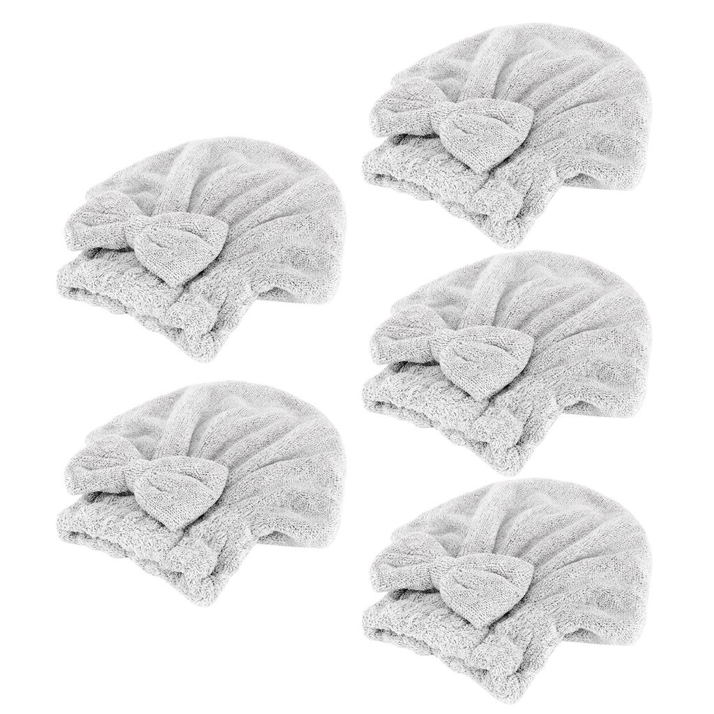 5Pcs Hair Drying Cap Carbon Fiber Water Absorption Quickly Dry Hair Wrapped Towel Bathing